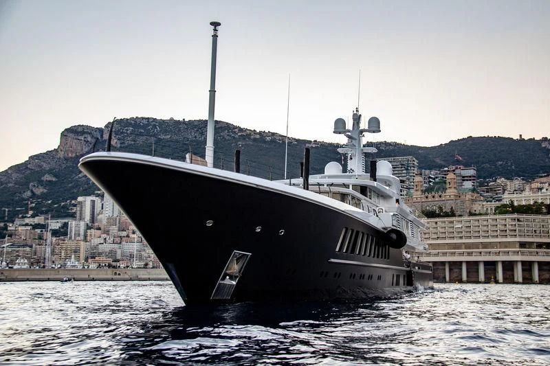 a large boat in the water aboard AIR Yacht for Sale