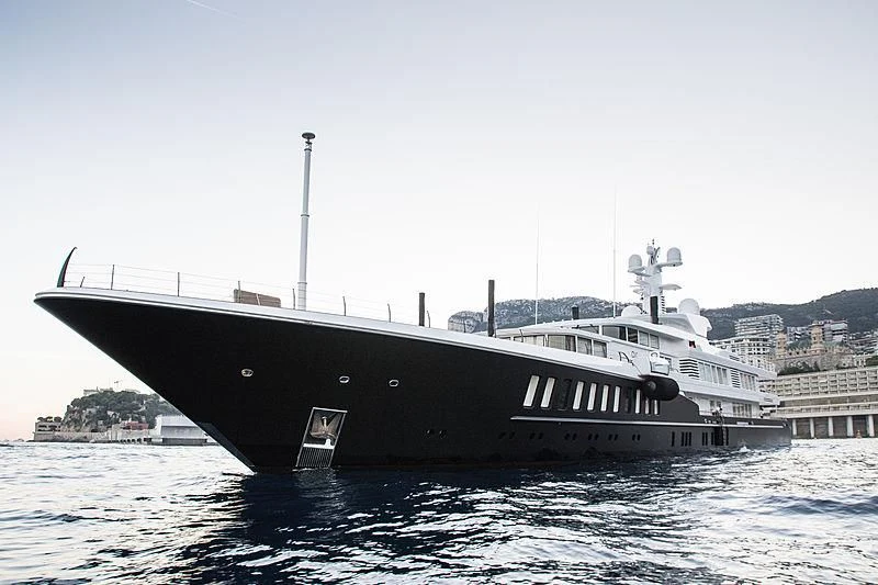 a large ship in the water aboard AIR Yacht for Sale