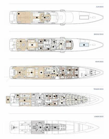 diagram, engineering drawing aboard AIR Yacht for Sale