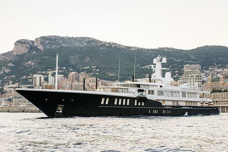 a large ship in the water aboard AIR Yacht for Sale