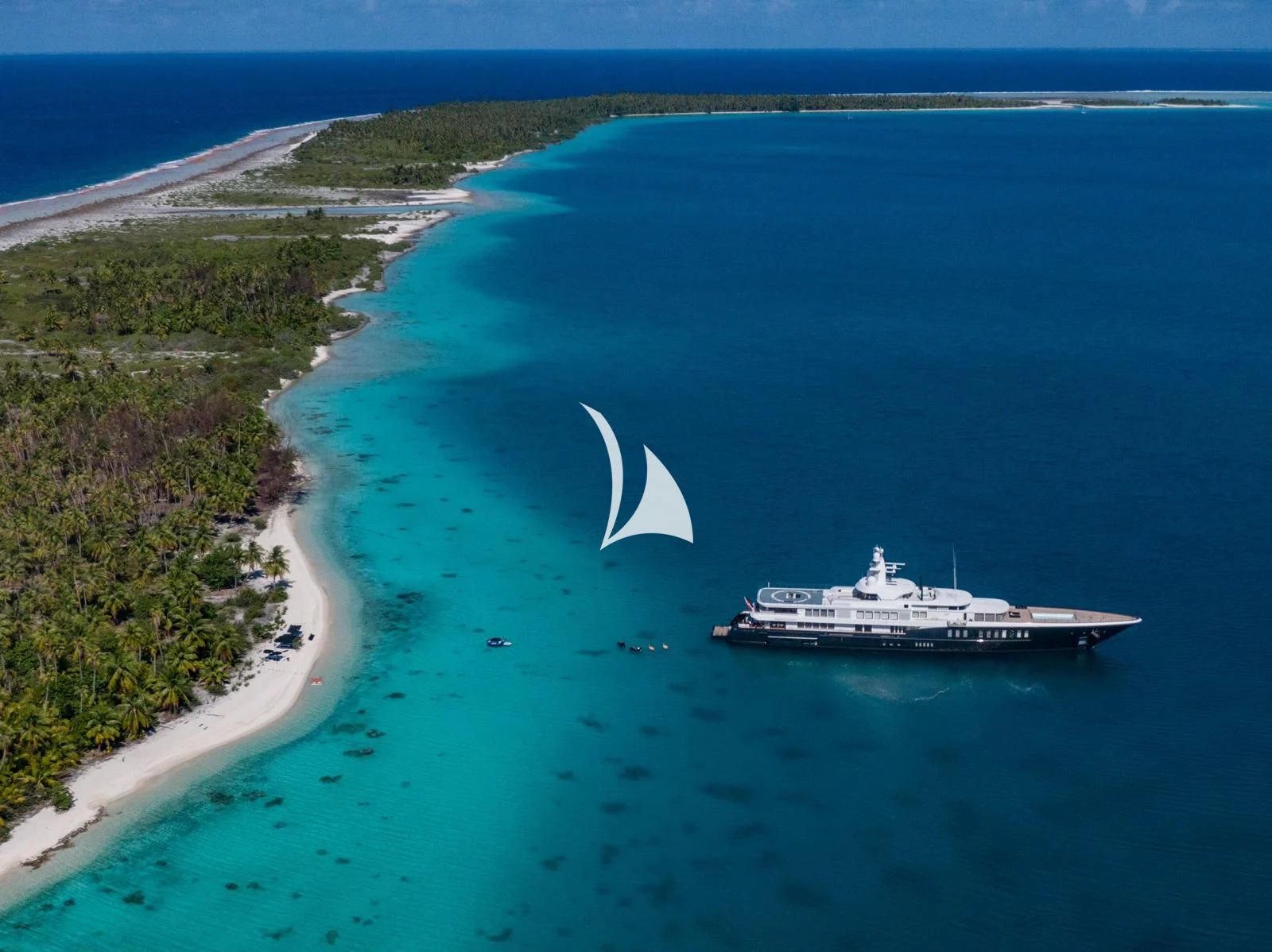 a ship sailing on the sea aboard AIR Yacht for Sale