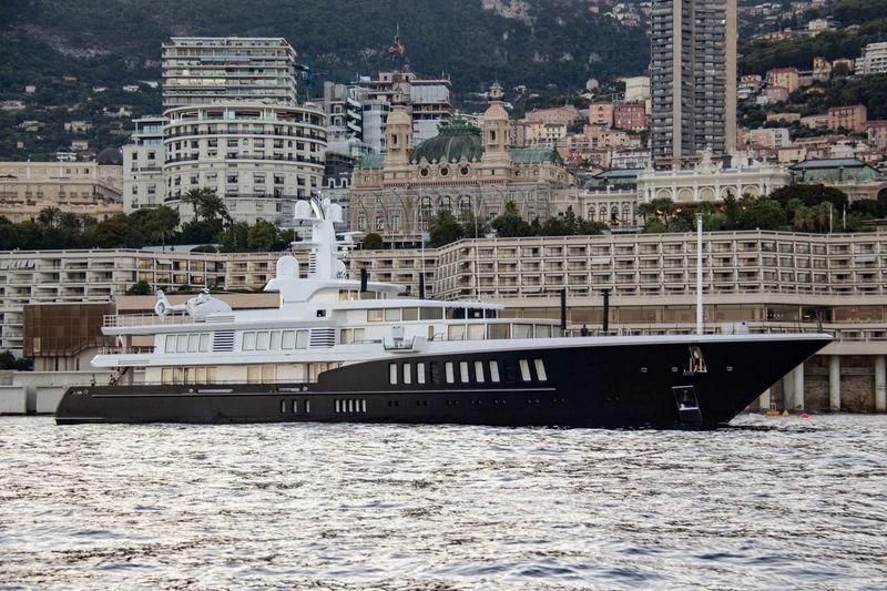 a large boat in the water aboard AIR Yacht for Sale