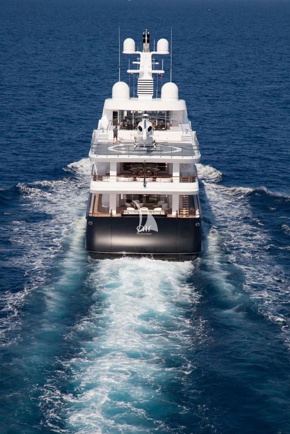 a boat in the water aboard AIR Yacht for Sale
