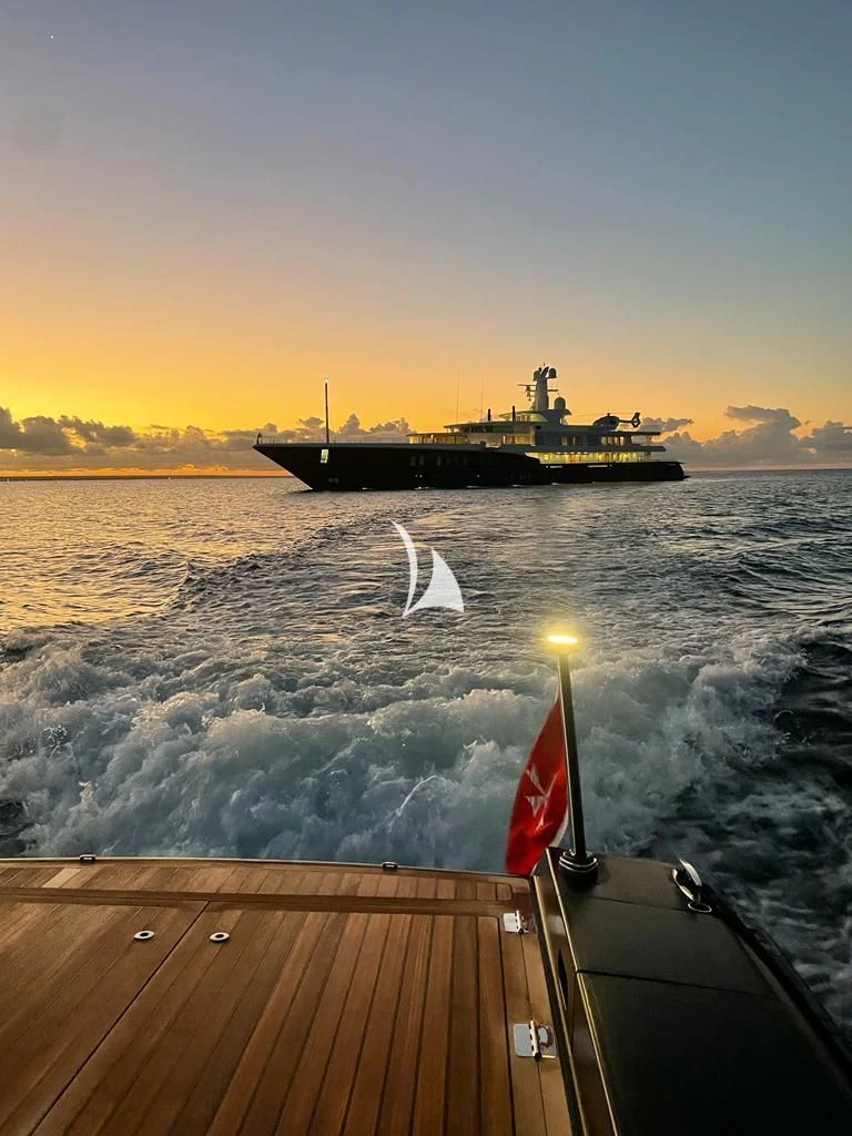 a ship on the water aboard AIR Yacht for Sale