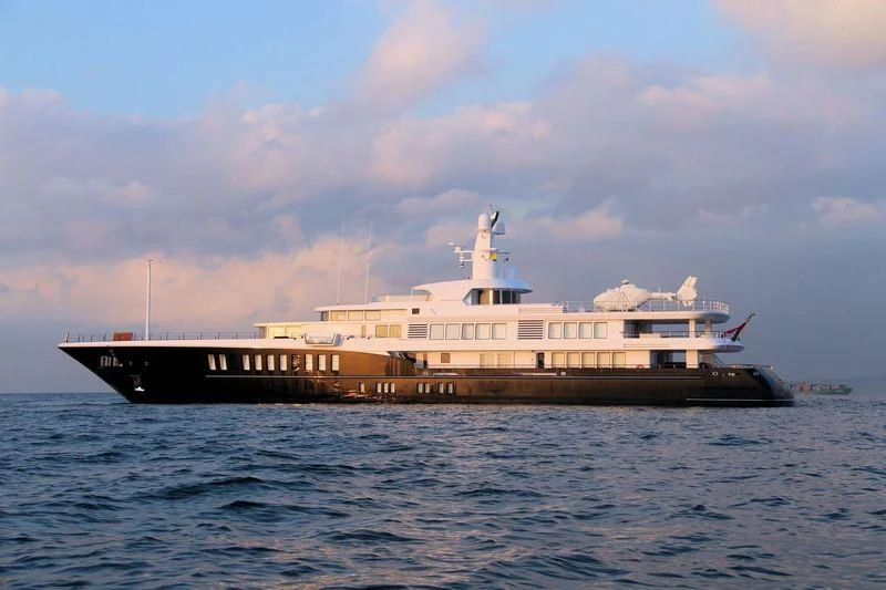 a large boat in the water aboard AIR Yacht for Sale