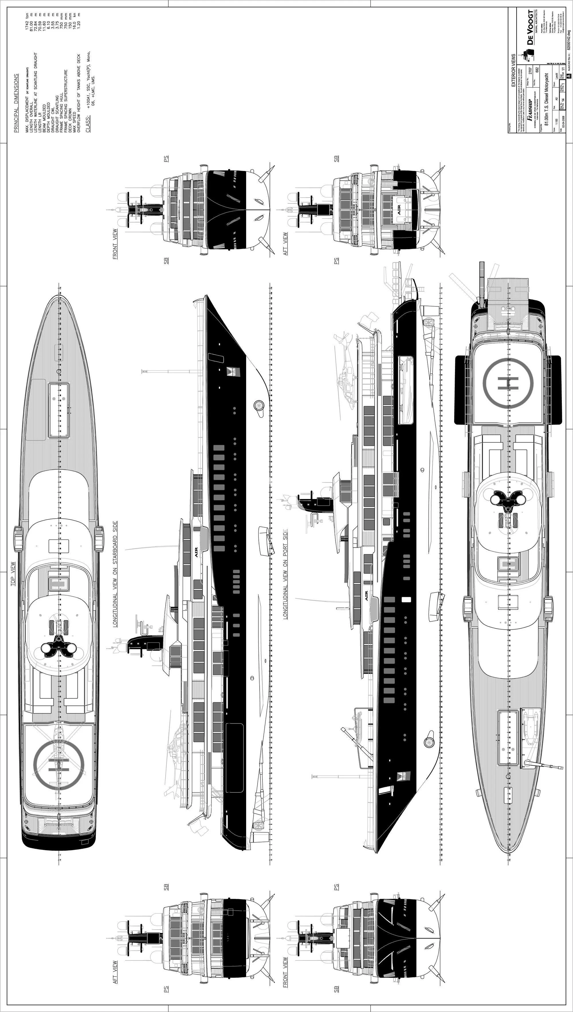 a diagram of a rocket aboard AIR Yacht for Sale