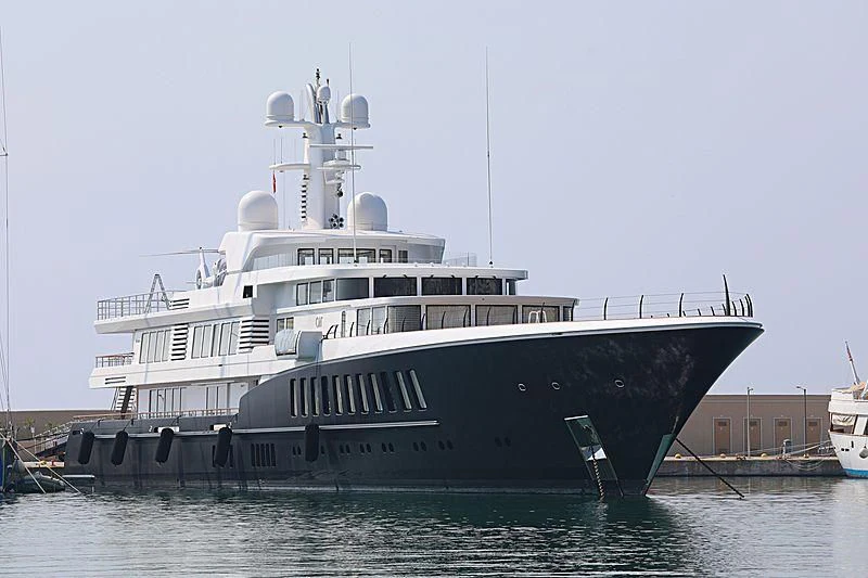 a large boat in the water aboard AIR Yacht for Sale