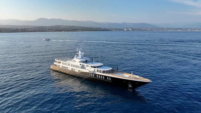 a boat in the water aboard AIR Yacht for Sale