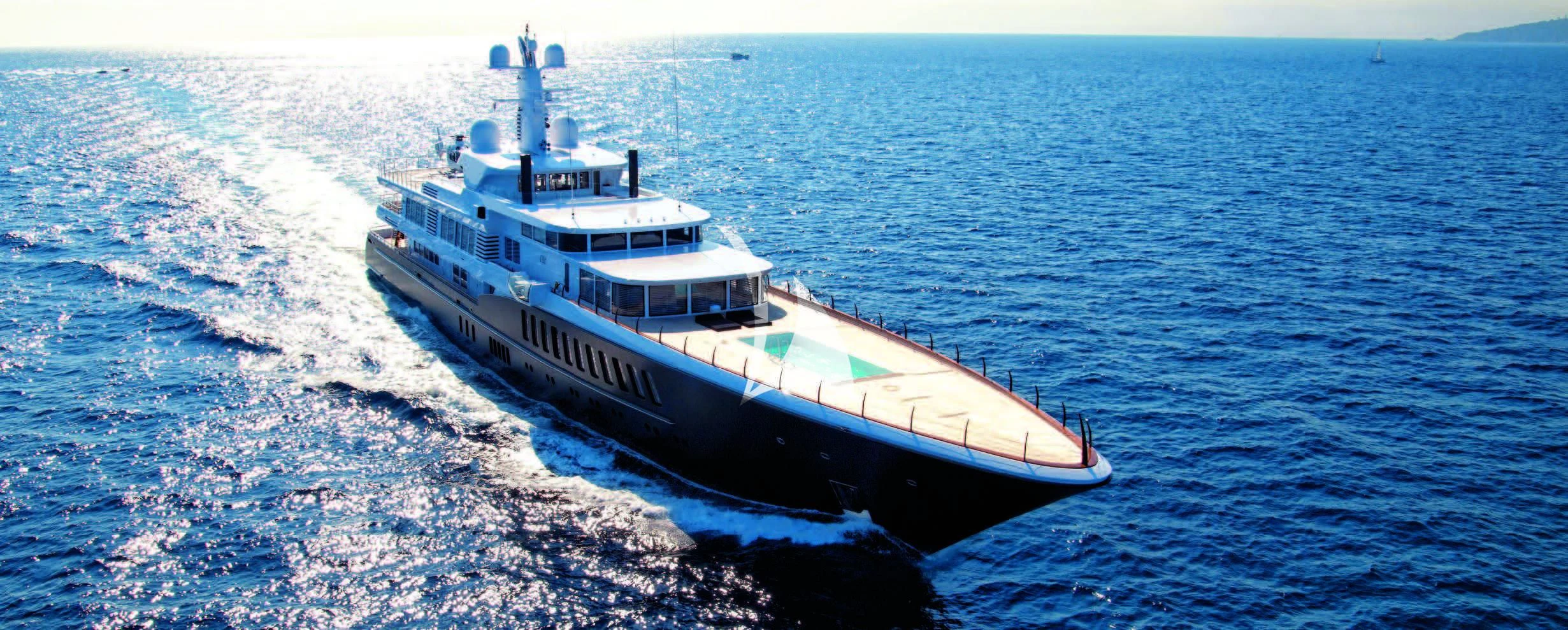 a boat in the water aboard AIR Yacht for Sale