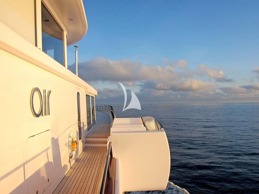 a boat on the water aboard AIR Yacht for Sale