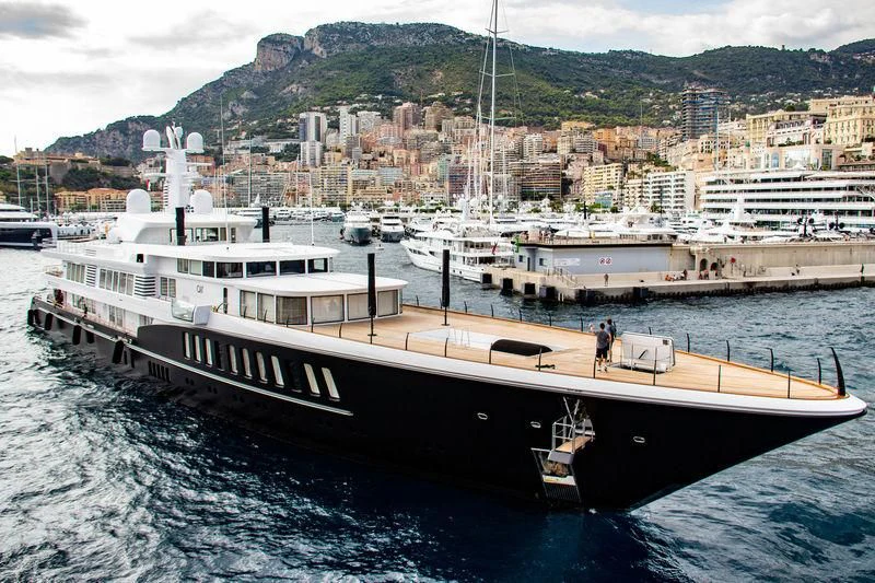 a large boat in the water aboard AIR Yacht for Sale