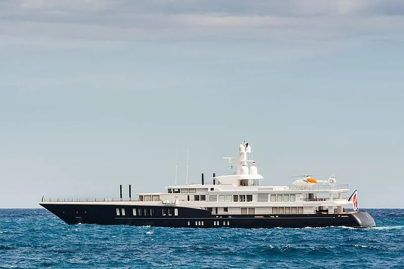 a large boat in the water aboard AIR Yacht for Sale