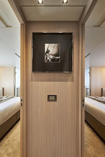 a tv on a wall aboard GI1 Yacht for Sale