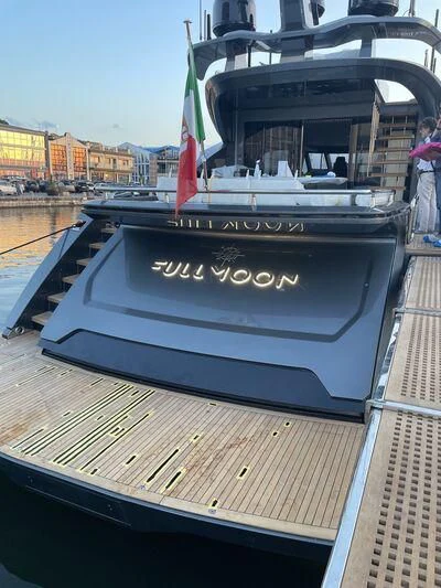 a boat on the water aboard FULL MOON Yacht for Sale