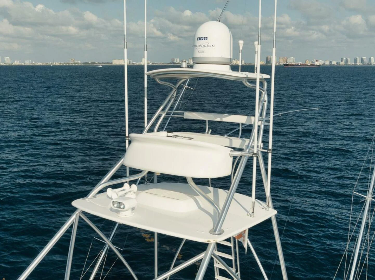 a white boat on the water aboard BELLA DONNA DI Yacht for Sale