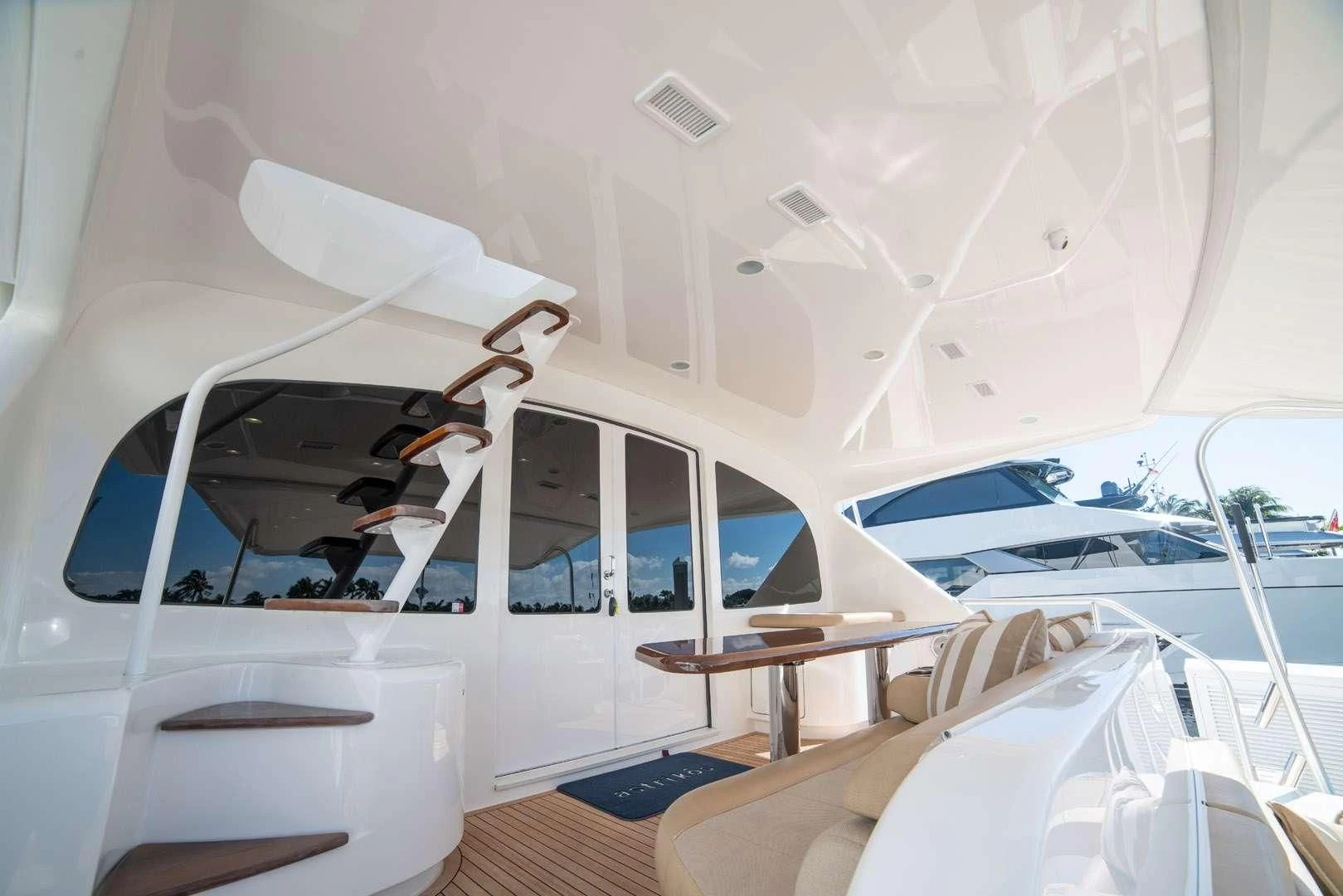 a room with a white ceiling aboard BELLA DONNA DI Yacht for Sale