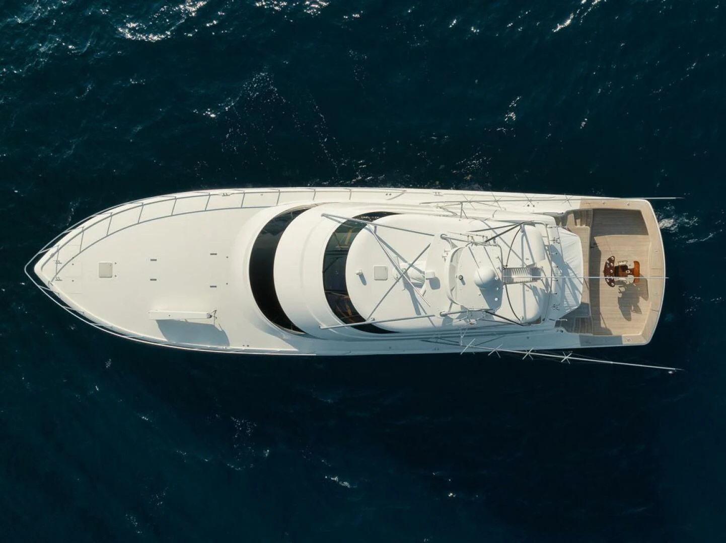 a high angle view of a ship aboard BELLA DONNA DI Yacht for Sale