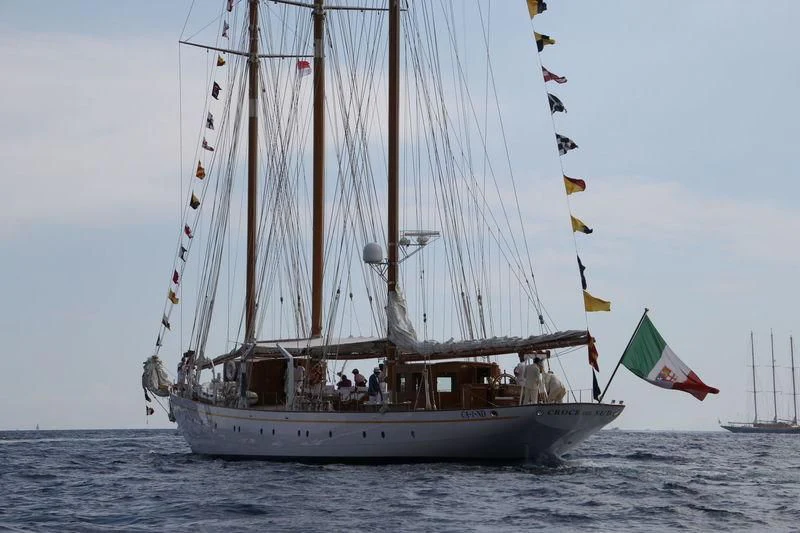 a boat sailing on the sea aboard CROCE DEL SUD Yacht for Sale
