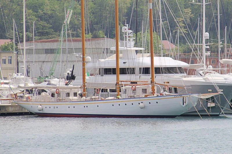 a boat in the water aboard CROCE DEL SUD Yacht for Sale