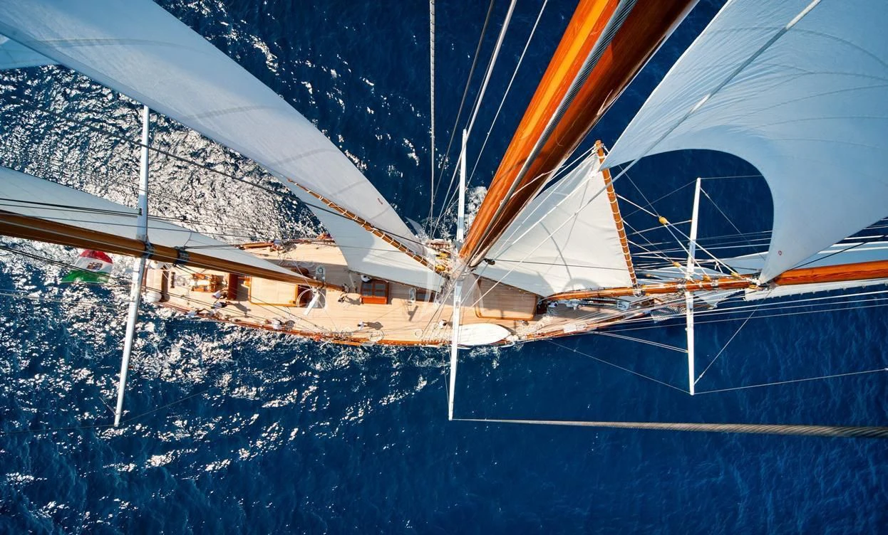 a boat in the water aboard CROCE DEL SUD Yacht for Sale