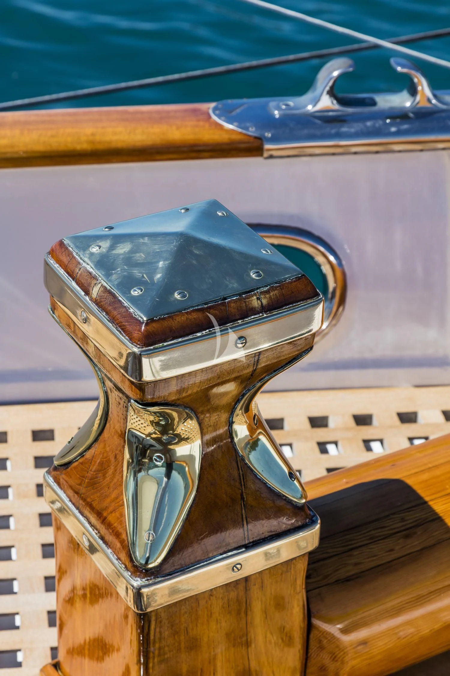 a metal box with a metal handle aboard CROCE DEL SUD Yacht for Sale