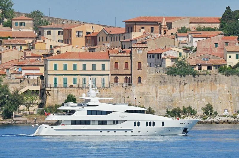 a boat in the water aboard GLORIA TERESA Yacht for Sale