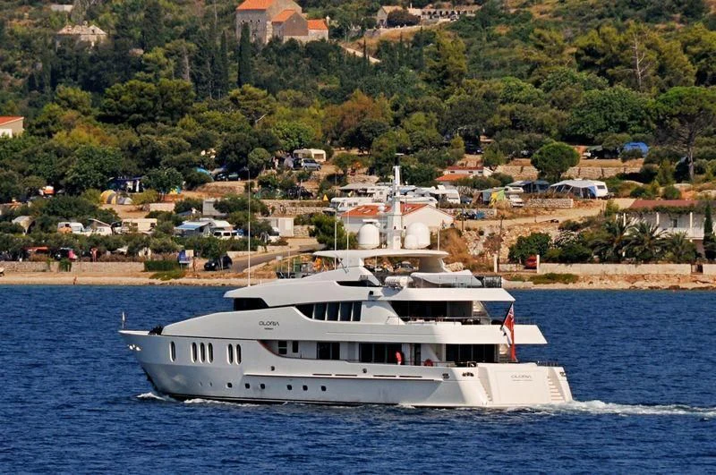 a boat on the water aboard GLORIA TERESA Yacht for Sale