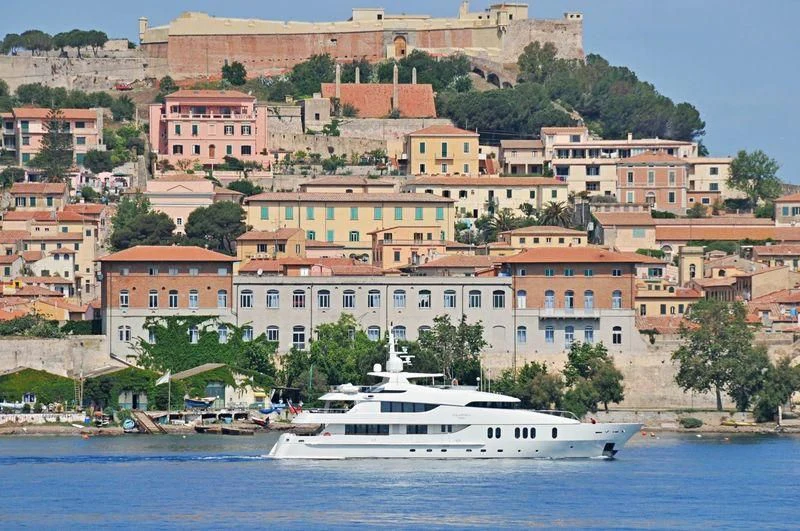 a boat on the water aboard GLORIA TERESA Yacht for Sale