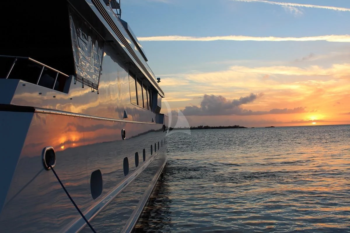 a boat on the water aboard LE MONTRACHET Yacht for Sale