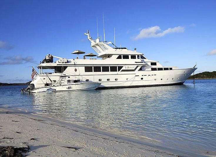 a boat on the water aboard LE MONTRACHET Yacht for Sale