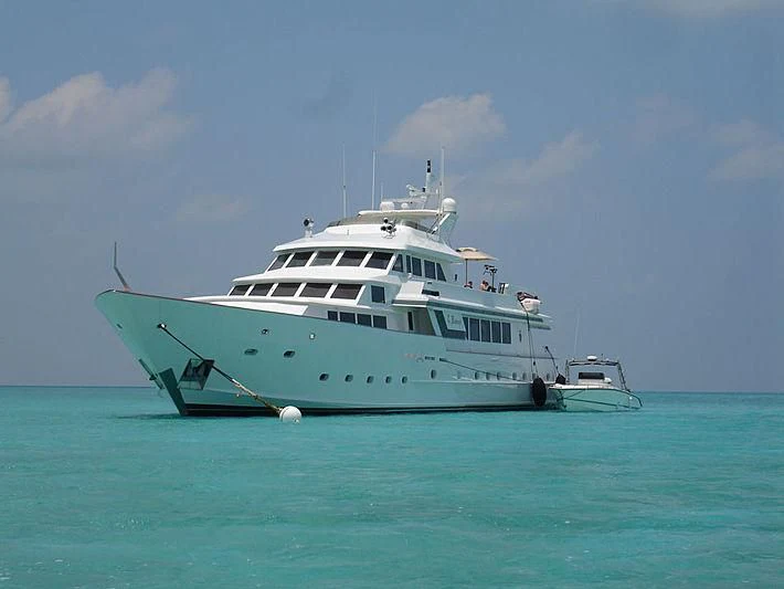 a boat in the water aboard LE MONTRACHET Yacht for Sale
