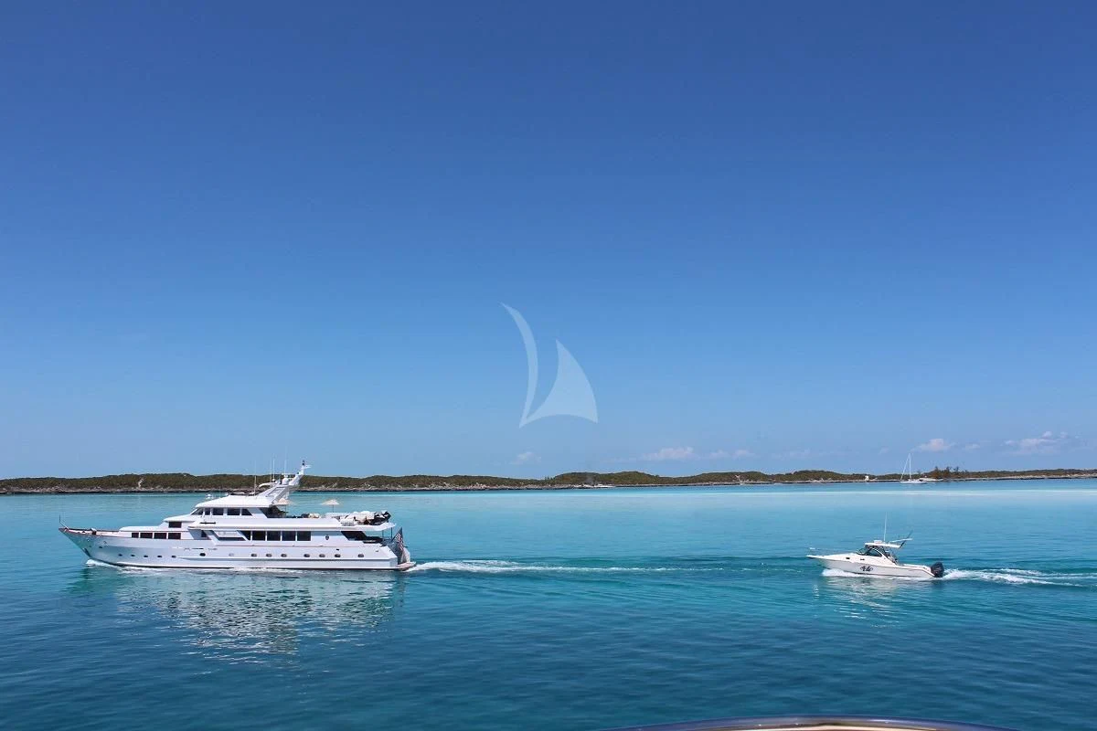 a boat in the water aboard LE MONTRACHET Yacht for Sale