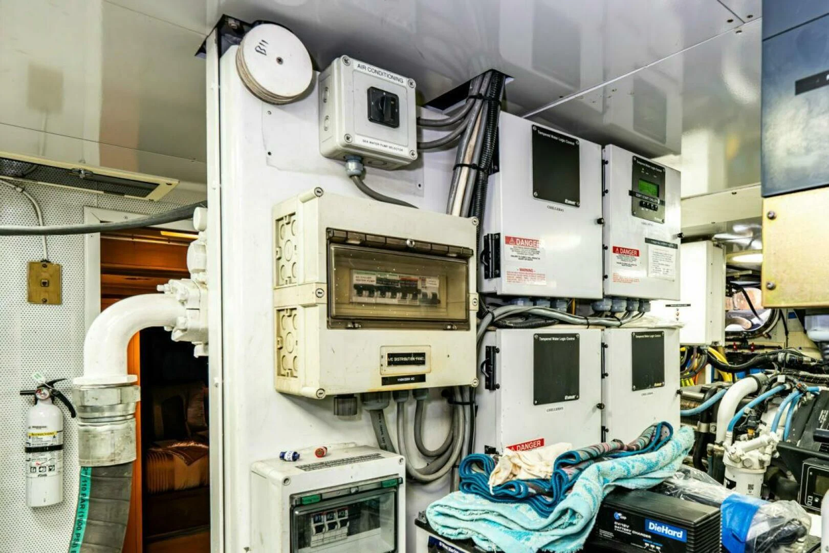 a machine in a room aboard LE MONTRACHET Yacht for Sale