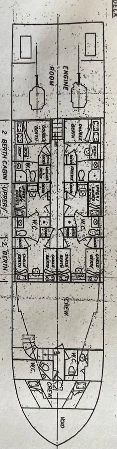 diagram, engineering drawing aboard MAGIC MOMENT Yacht for Sale