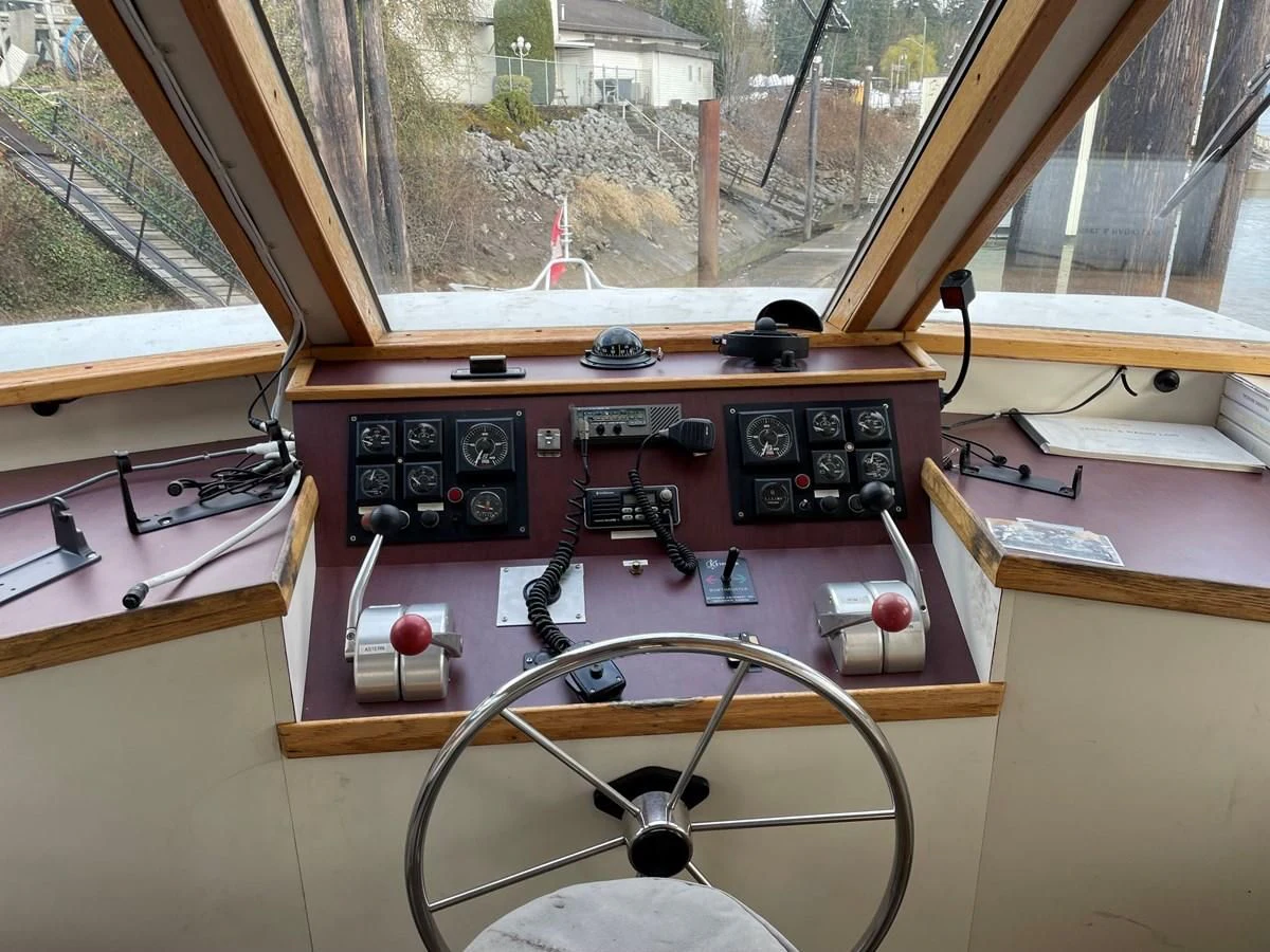 a radio on a table aboard MAGIC MOMENT Yacht for Sale