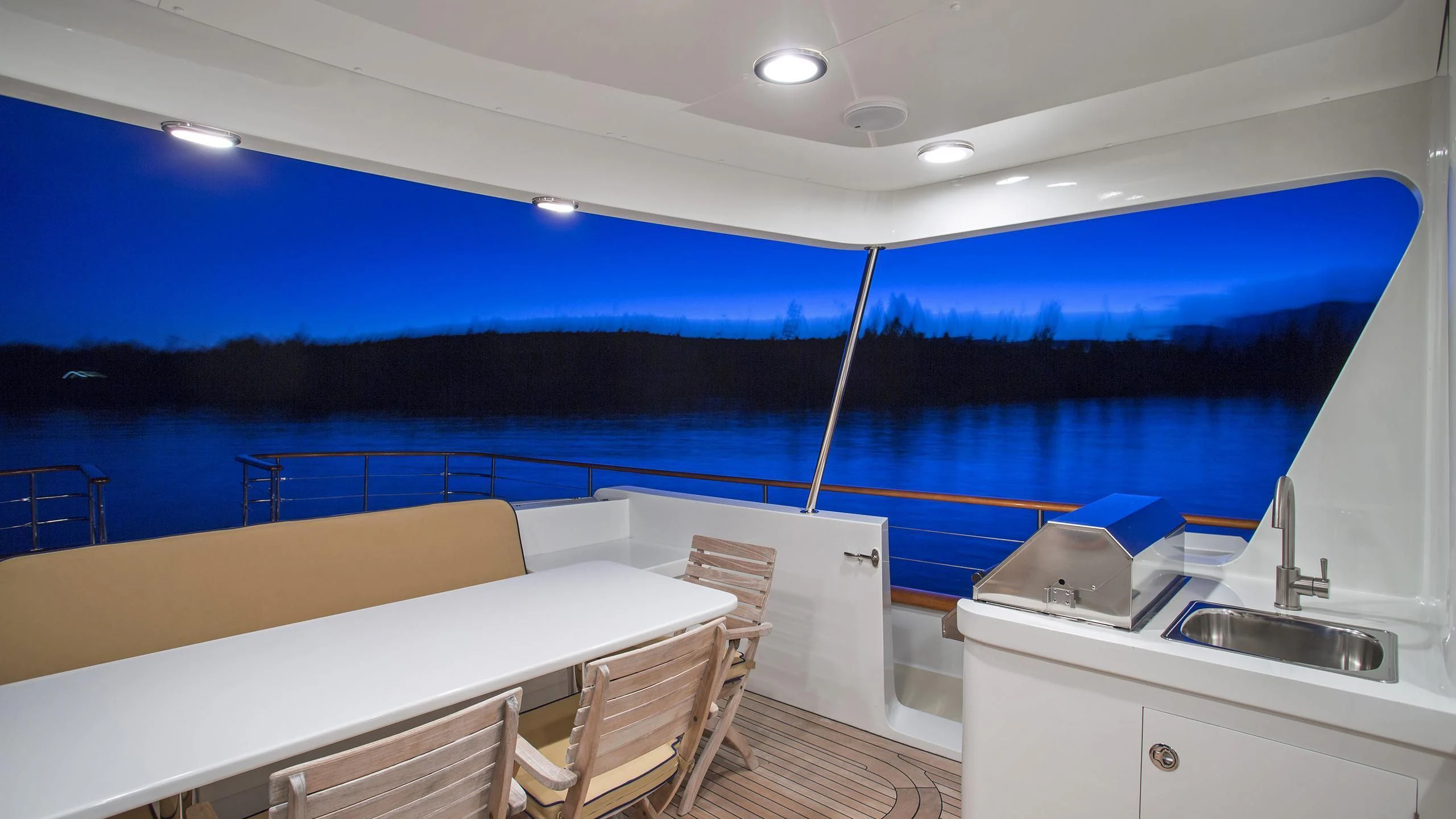 a room with a pool and a deck aboard SEA BOLD Yacht for Sale