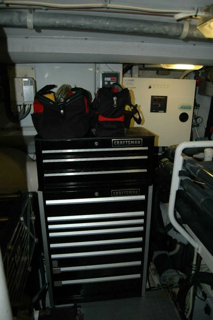 a black machine with a black case aboard SEA BOLD Yacht for Sale