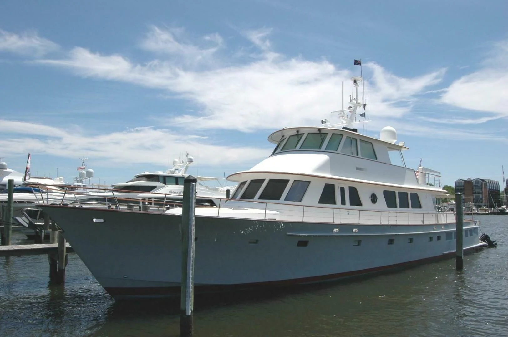 a large white boat aboard SEA BOLD Yacht for Sale