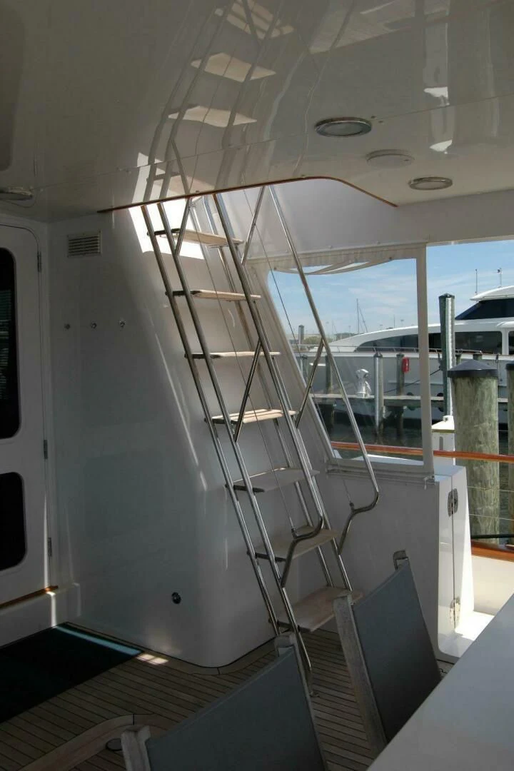 a large room with a glass wall aboard SEA BOLD Yacht for Sale