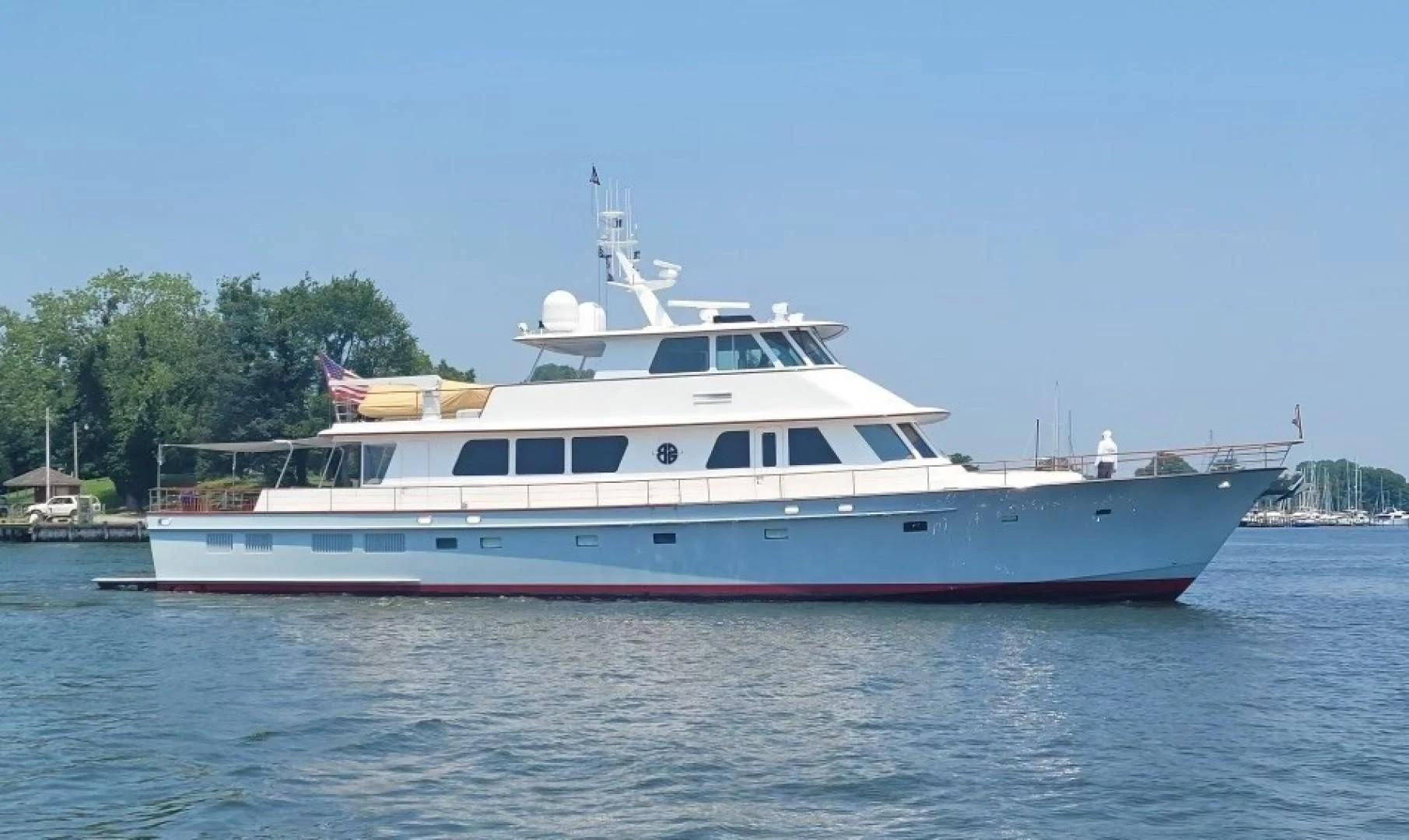 a large white boat aboard SEA BOLD Yacht for Sale