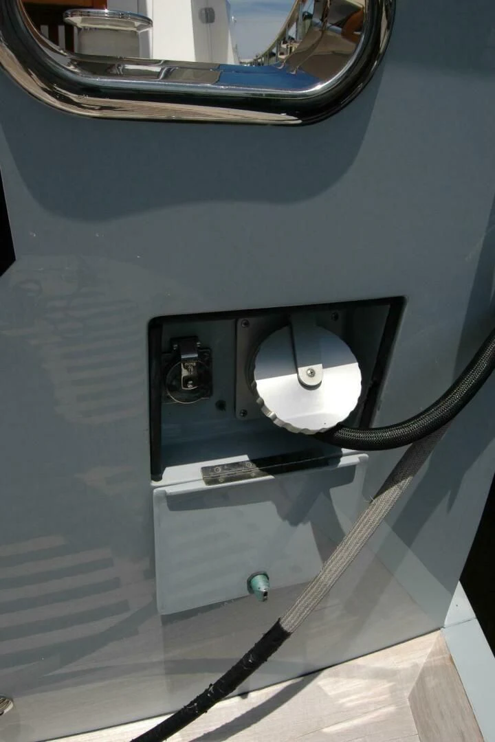 a close-up of a car door aboard SEA BOLD Yacht for Sale