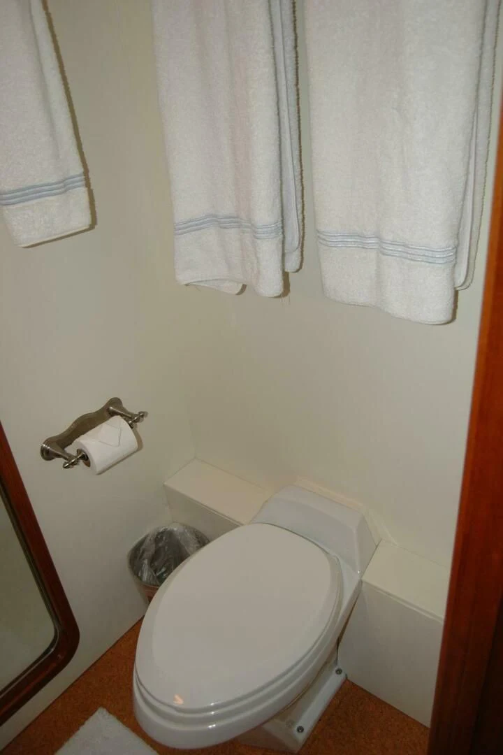 towels on a wall aboard SEA BOLD Yacht for Sale