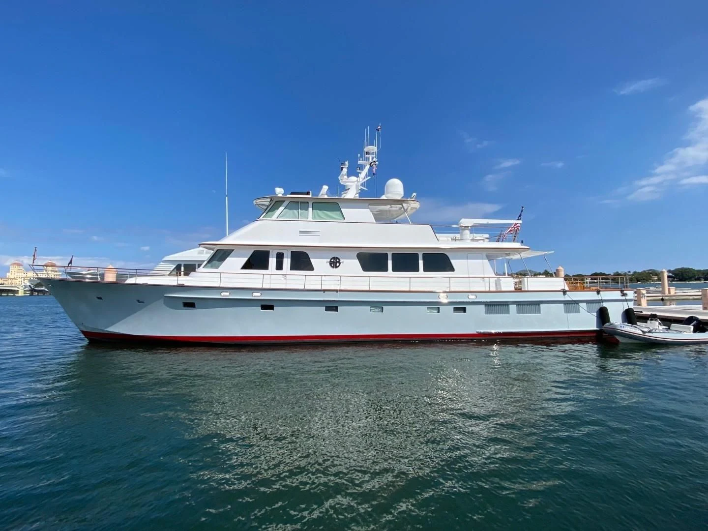 a large white boat in the water aboard SEA BOLD Yacht for Sale