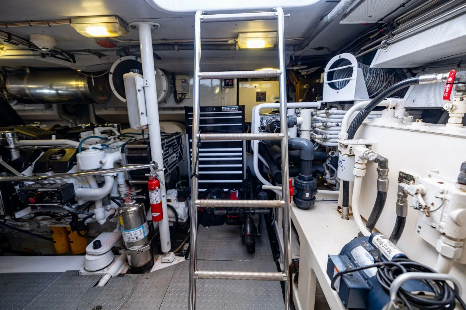 a large room with machinery aboard SEA BOLD Yacht for Sale