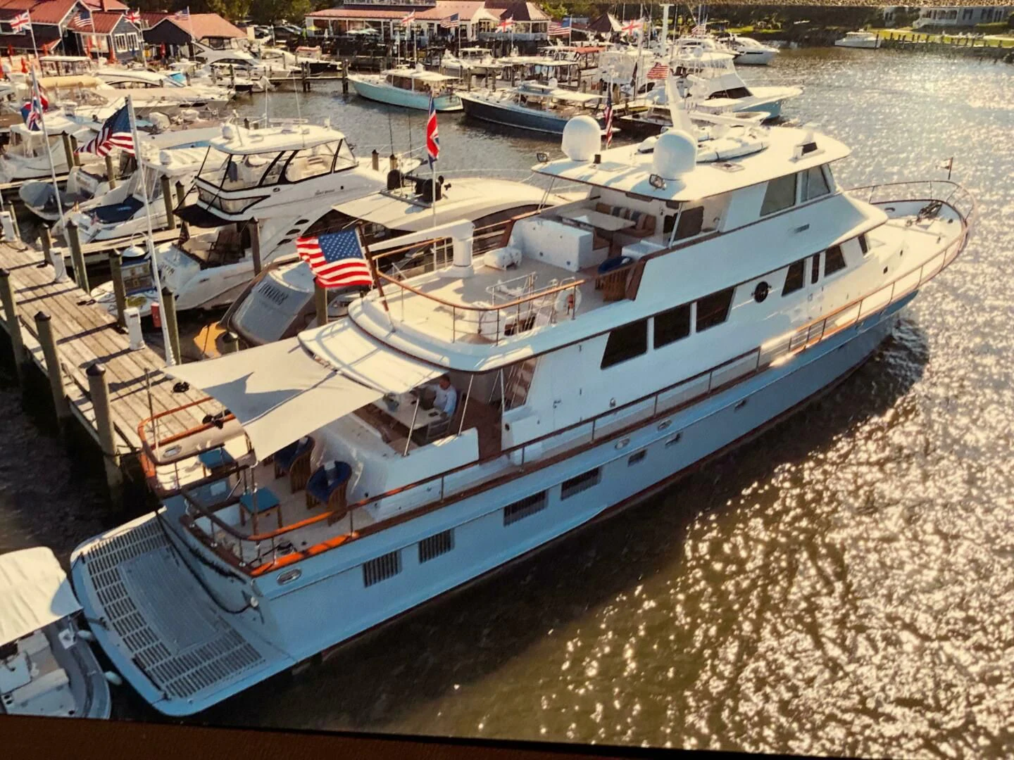 a boat docked at a pier aboard SEA BOLD Yacht for Sale