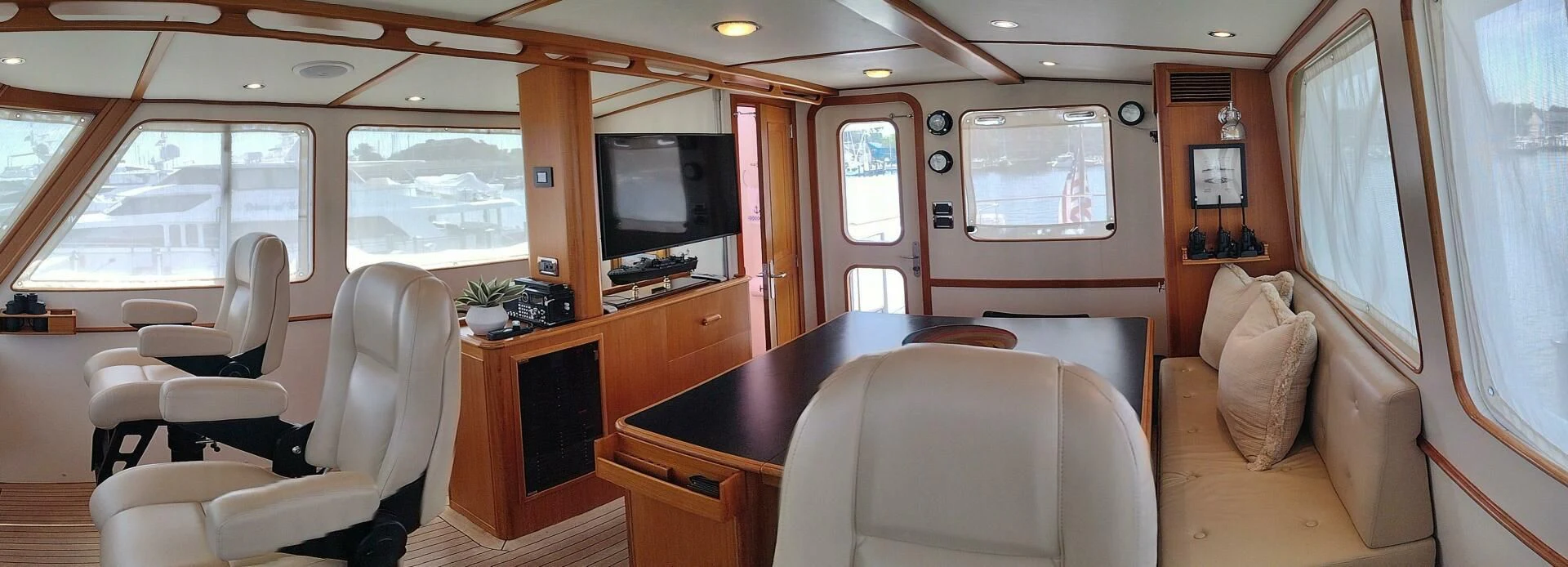 a room with a couch and a desk aboard SEA BOLD Yacht for Sale