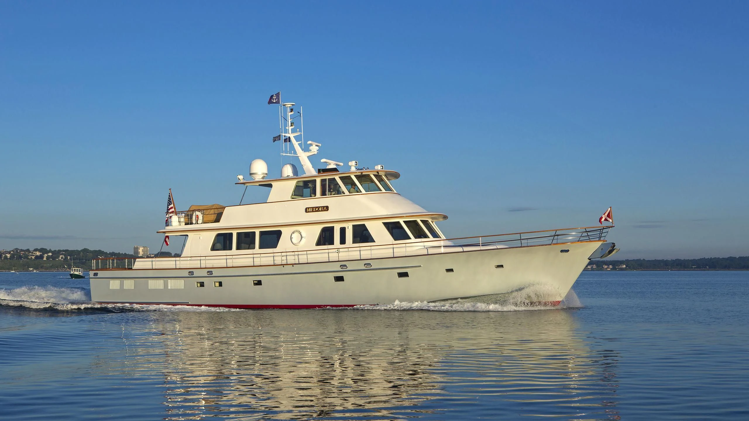 a large white boat on the water aboard SEA BOLD Yacht for Sale