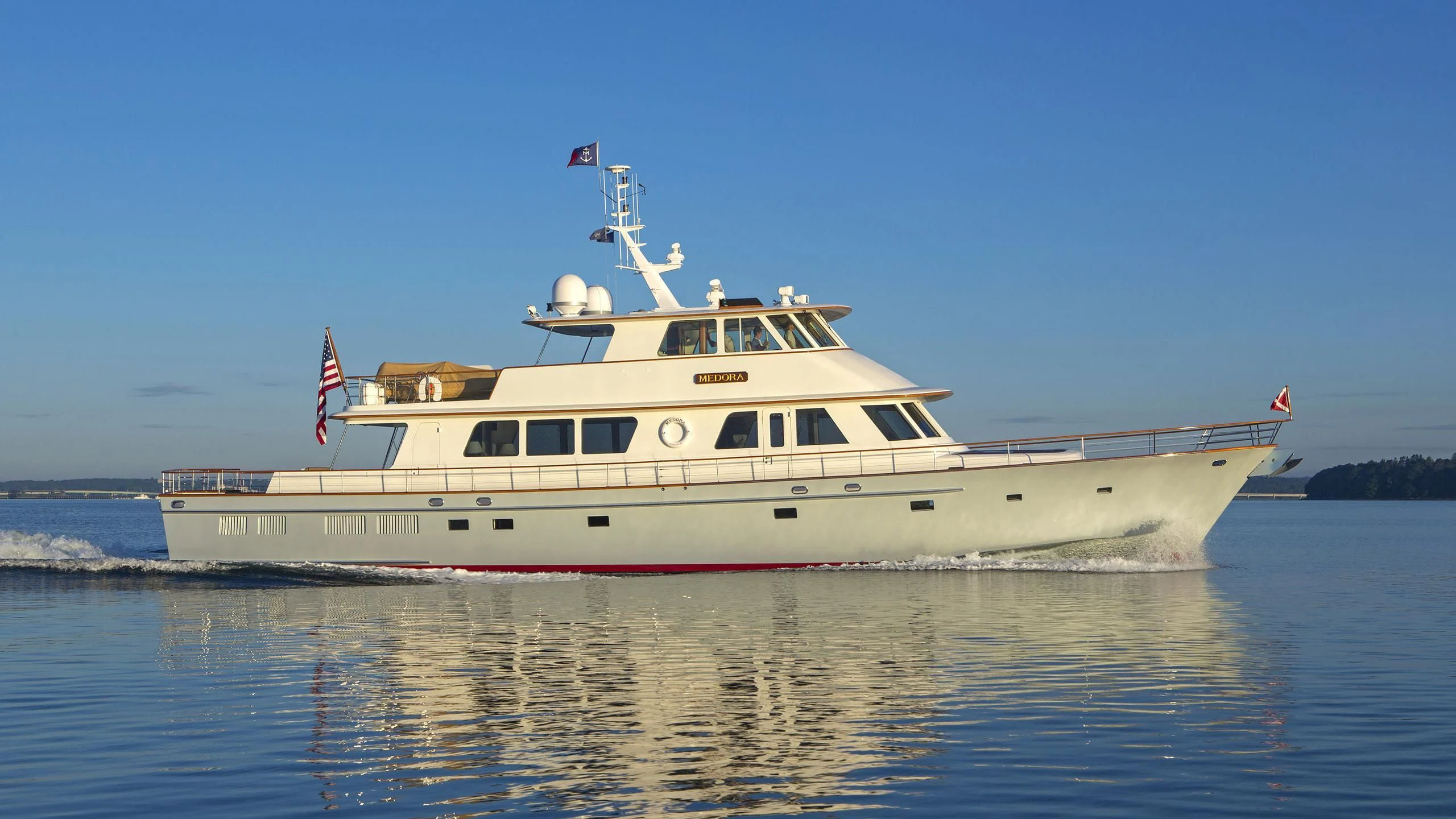 a large white boat on the water aboard SEA BOLD Yacht for Sale