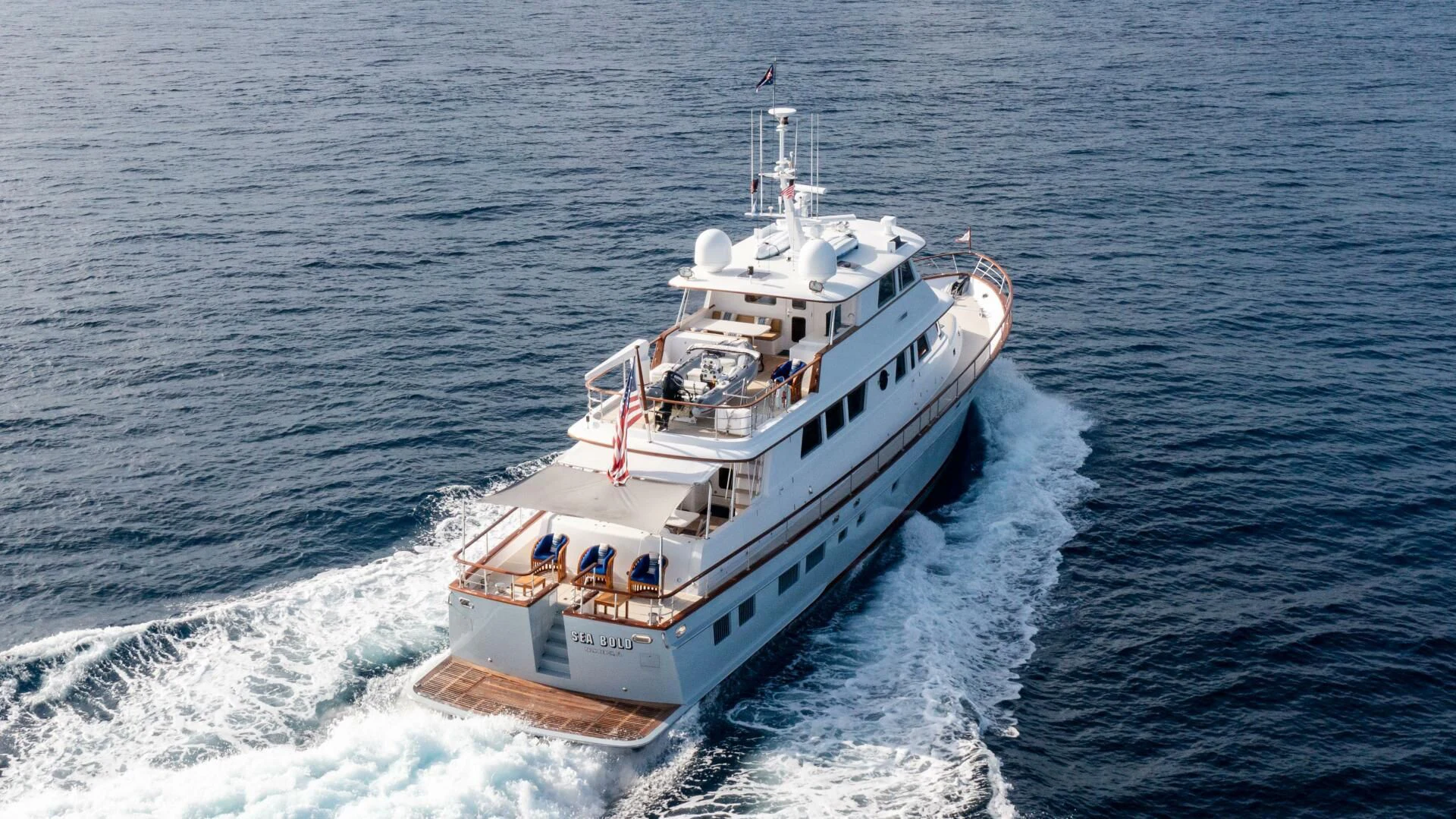 a boat in the water aboard SEA BOLD Yacht for Sale