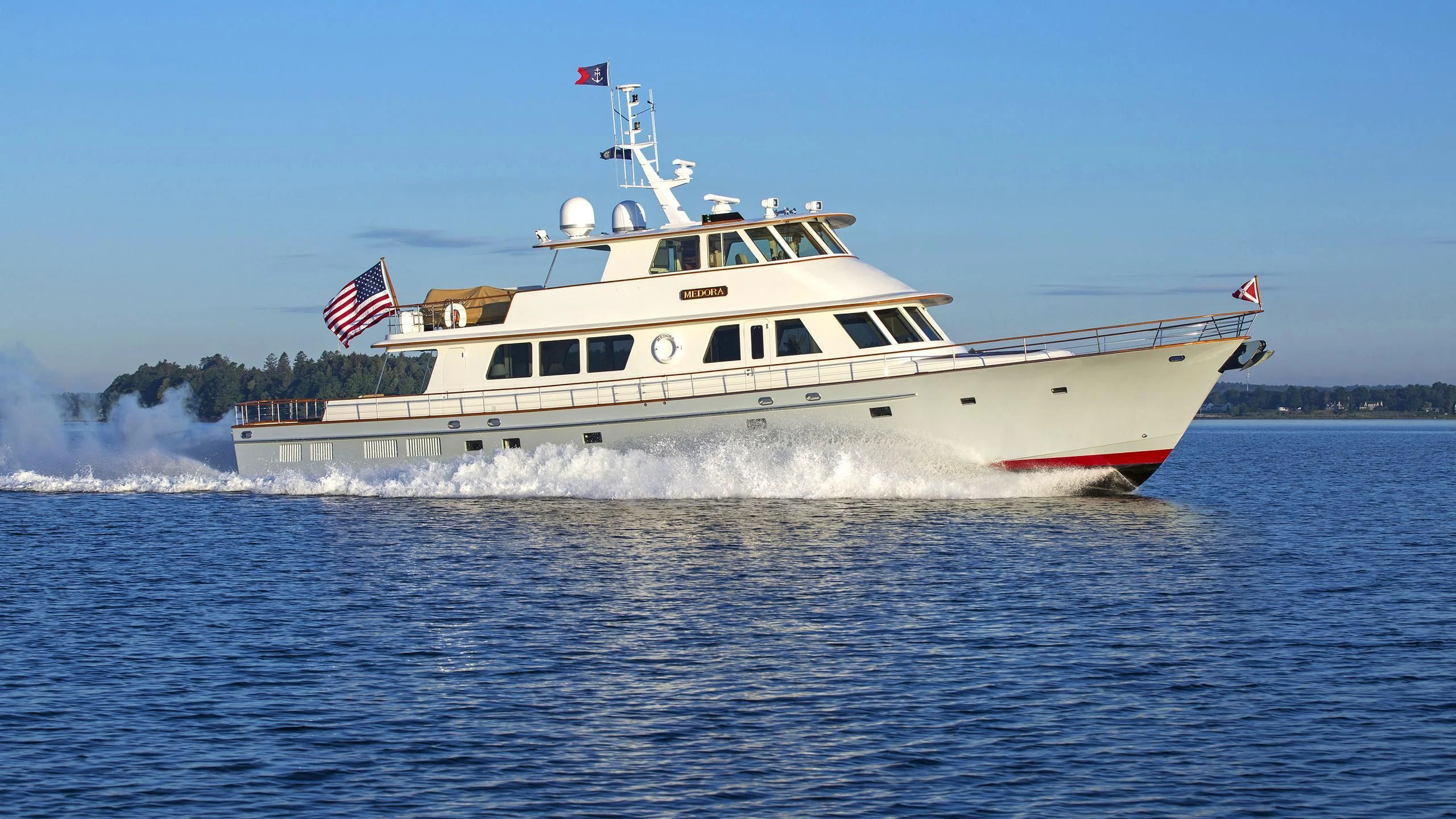a large boat on the water aboard SEA BOLD Yacht for Sale